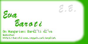 eva baroti business card